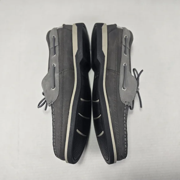 *NEW* Sperry Men's Gold Mako 2-eye Grey Suede Boat Shoes Size 15 - Picture 4 of 13